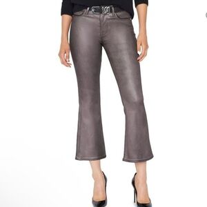 NWT Frame Size 30 Le Crop Mini Flared Jeans Mahogany Sheen